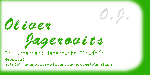 oliver jagerovits business card